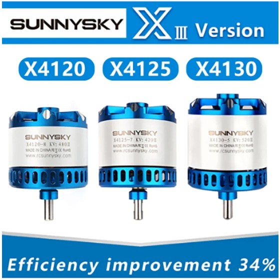 Original SUNNYSKY X4120-III X4125-III X4130-III 310KV-480KV Brushless Motor Plastic RC Quadcopter Airplane and Fixed Wing Plane
